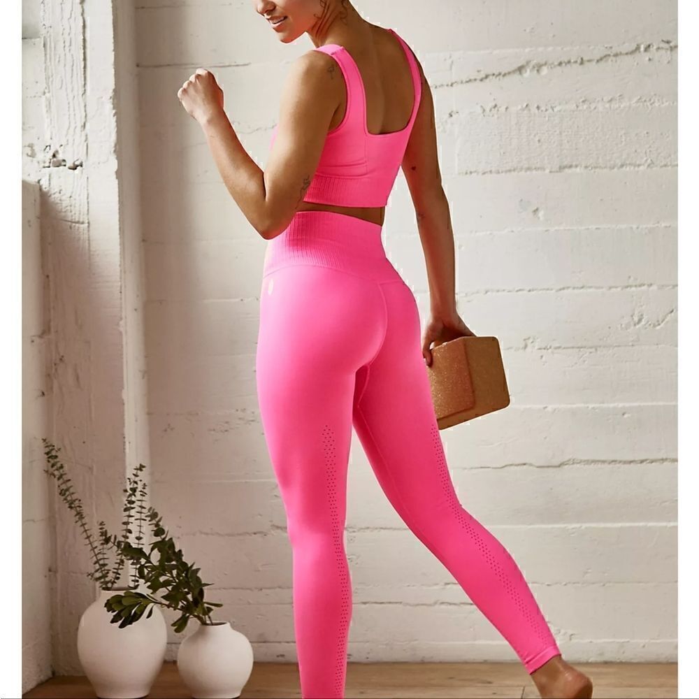 Free People Good Karma Leggings Hot Pink XS/S NWOT